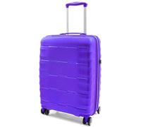 House Of Leather Gladstone, valigia rigida con 8 ruote, espandibile, con serratura TSA, bagaglio da viaggio Gladstone, viola, bagaglio rigido con ruote girevoli, Porpora, Cabin, Bagaglio Hardside con