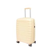 House Of Leather Gladstone - Valigia rigida con 8 ruote, espandibile, con serratura TSA, Bianco sporco, Cabin, Bagaglio Hardside con Ruote Spinner