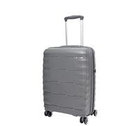 House Of Leather Gladstone - Valigia rigida con 8 ruote, espandibile, con serratura TSA, Grigio, Cabin, Bagaglio Hardside con Ruote Spinner