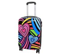 House Of Leather Valigia a quattro ruote rigida a forma di cabina con cuori multipli, Cuore multiplo, Cabin, Bagaglio rigido con ruote girevoli