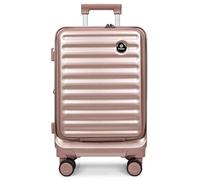 House Of Leather Valigia a quattro ruote rigida bagaglio Alaska, Oro rosa, Cabin, Bagaglio Hardside con Ruote Spinner