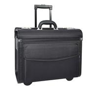 House of Luggage Valigetta da pilota su ruote, con doppia serratura, per viaggi d'affari, colore nero, Nero , Standard, Valigia