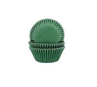 House of Marie Pirottini per muffin, cupcake, verde scuro, verde foresta, in carta, 50 pezzi