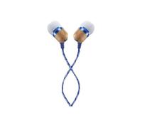 House of Marley Jamaica Cuffie In Ear, Auricolari con Filo, Microfono Incorporato, Isolamento Acustico, Cuscinetto da 9.2 mm, 2 Misure in Silicone, Cavi Antigroviglio, Materiale Riciclato, Denim
