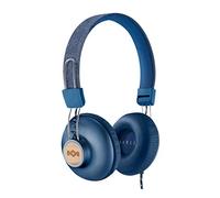 House of Marley Positive Vibration 2 Cuffie Over Ear con Microfono Incorporato, Driver da 40 mm, Cuffia Pieghevole con Lungo Cavo, Materiali Sostenibili, Denim