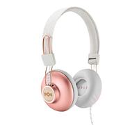 House of Marley Positive Vibration 2 Cuffie Over Ear con Microfono Incorporato, Driver da 40 mm, Cuffia Pieghevole con Lungo Cavo, Materiali Sostenibili, Rosa/Bianco