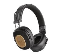 House of Marley Positive Vibration Riddim Cuffie On-Ear Wireless - Cuffie Bluetooth Pieghevoli, 50 Ore di Autonomia, con Microfono, Ricarica rapida USB-C, Materiali Sostenibili, Nero