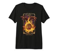 House of The Dragon Fire Will Reign Egg And Dragons Maglietta Premium