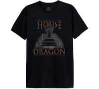 House Of the Dragon Mehoftdts003 T-Shirt, Nero, 3XL Uomo