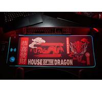 Numskull Power Idolz Tappetino da Gaming XL RGB House of the Dragon con Ricarica Wireless 15W - LED Personalizzabile, Antiscivolo, Resistente ai Liquidi