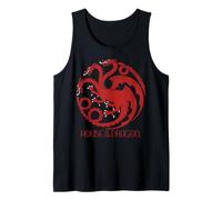 House of The Dragon Red Three Headed Dragon Emblem Canotta
