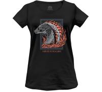 House Of the Dragon Wohoftdts001 T-Shirt, Nero, L Donna