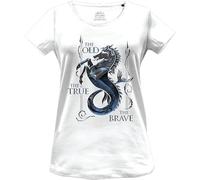House Of the Dragon Wohoftdts013 T-Shirt, Bianco, L Donna
