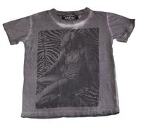 House Of The Gods Bambino Grigio Zebrato Traspirante Cotone Camicia 4-5 Anni Nwt