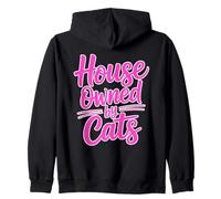 House Owned By Cats Felpa con Cappuccio