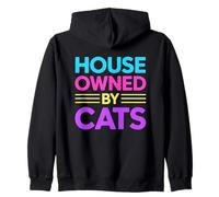 House Owned By Cats Felpa con Cappuccio