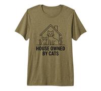 House Owned By Cats Maglietta Premium