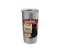 House Panther Has Me Trained Design divertente Black Cats Boss Bicchiere termico in acciaio inox doppia parete