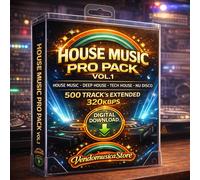 HOUSE PRO PACK VOL.1 - 500 Tracce DJ | House • Deep • Tech • Nu Disco | 320kbps