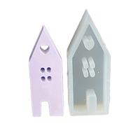 House Shape Silicone Mold - Resin Casting Form, Decorative Craft Tool | Flexible Reusable Baking Art Supplies Kit, Detailed Miniature Home Ornament Creation Template for Christmas Birthday