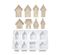House Silicone Mold | 8-Cavity Resin & Candle Craft Mould