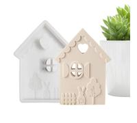 House Silicone Mold, Creative Silicones Art, Soap and Resin Casting Tool, Crafting Home Decoration Molds, Reusable Molding Tray for Kids, Craft Room, Classroom, Workshop, 6,14 x 4,65 x 0,87 Inches