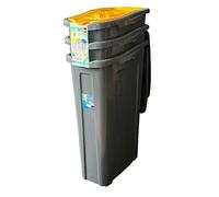 House&Style PATTUMIERA 3pz Raccolta Diff. 50lt Slim, Come da Foto