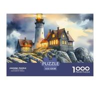 House Thoughtful Gift Jigsaw A Cottage on The Coast Puzzle 1000 Pieces, Educational for Kids Adults, UK Brain Game & Family Bonding Activity 52x38cm/1000pcs