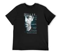 House TV Show Dr. House Quotes Mens T-Shirt Fashion Casual Unisex Black Tee XL