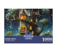 House Universal 1000 Pieces Jigsaw A Cozy Treehouse Puzzle, Brain Teaser for Children And Adults, Fun Indoor Family Game 38x26cm/1000pcs
