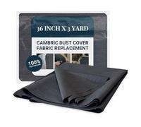 House2Home Rivestimento in tessuto cambric nero per tappezzeria, 91,4 cm x 2,6 m, ricambio per divani, sedie, nasconde telaio e graffette all'interno dei mobili