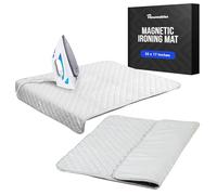 Houseables Coperta da stiro, tappetino magnetico per bucato, 46,4 x 82,5 cm, grigio, trapuntato, resistente al calore, per asse da stiro