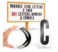 Houseables Lettere per tendoni, lettere per segni, lettere in plastica per cartelli, lavagna esterna, lavagna, modificabile, Markee, chiesa, ristorante (rosso/nero, 20,3 cm)