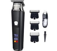 Household Digital Display Professional Electric Hair Clipper Set, Clippers and Trimmers Set with Digital Gap Trimmer Blade Rechargeable Haircut Machine with Package Box for Men Husband (Black 1 pcs)
