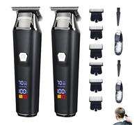 Household Digital Display Professional Electric Hair Clipper Set, Rechargeable EXCELLTEN Cordless Trimmers for Men, Professional Barber Clippers and Trimmer Set,Get a Fresh Home Haircut (2pcs)