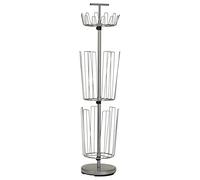 Household Essentials 2138 Three-Tier Adjustable Revolving Shoe Rack | Bronze