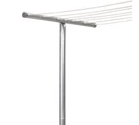 Household Essentials Clothesline Single T-Post, Silver Steel Outdoor-Stendibiancheria Singolo a T, Colore: Argento, Acciaio, 170