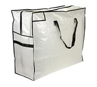 Household Essentials Medium Storage Bag, Sintetico, White, Large