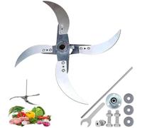 Household Farming Grass Shredder Knife Blades,Adjustable Diameter Vegetable Shredder Set with 12 Mounting Holes,Improved Chopping Efficiency for Grass and Vegetables (1 Set)