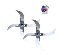 Household Farming Grass Shredder Knife Blades, with 12 Mounting Holes,Adjustable Diameter Vegetable Shredder Blades for Grass,Improved Chopping Efficiency for Grass and Vegetables (2pcs)