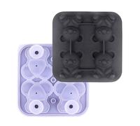 Household Ice Making Molds - 4compartment Silicone Ice Molds | Cube Icê Mold | Grid Bear-Shape Icê Trays for Cocktail | Household Maker Easy to Demould Round Mold for Freezer Bar Food Kitchen