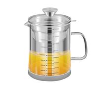 Household Oil Pot,Stainless Steel Strainer Pot - Cooking Oil Container with Strainer, Filter Oils Pots Bacon Grease Container for Home, Camping, Picnic