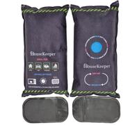 Housekeeper Sacchetti deumidificatori riutilizzabili XL, 1 kg, confezione da 2 pezzi, in gel di silice, con tappetino antiscivolo, per auto, roulotte, casa e barca, rimuove condensa, parabrezza umido