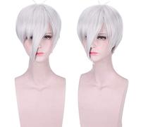 Houseki no Kuni Land of the Lustrous Antarcticite Cosplay Parrucca da 30 cm Capelli sintetici per feste di Halloween + Cappellino per parrucca gratuito