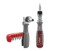 HOUSERAN - Cacciavite a cricchetto, cacciavite a cricchetto 10 in 1, cacciavite multi bit 10 in 1, cacciavite di precisione regolabile a 90 gradi, cacciavite a cricchetto elettrico ed elettronico