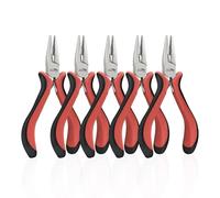 HOUSERAN Pinze a becchi piccoli da 12,7 cm, confezione da 5 mini pinze a becchi ad ago, pinze a becchi ad ago caricate a molla, pinze per gioielli fai da te