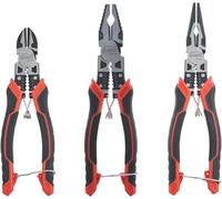 HOUSERAN Set di 3 Pinze, 210mm Pinza Universale, 190mm Tronchese, 210 mm Pinza a Becchi Lunghi