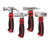 HOUSERAN Set di 4 martelli: penna a sfera da 376,8 g, artiglio 341 g, mini slitta da 565,6 g, martello da fabbro da 388 g