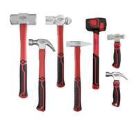 HOUSERAN Set di 7 martelli, martello da carpentiere da 680,4 g, martelli da carpentiere da 340,2 g, martelli a penna sferica da 368,5 g, martello a sfera da 0,9 kg, martello da ingegnere, martello in