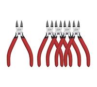 HOUSERAN Tronchesi laterali 127 mm, manico rosso antiscivolo, 5 pezzi